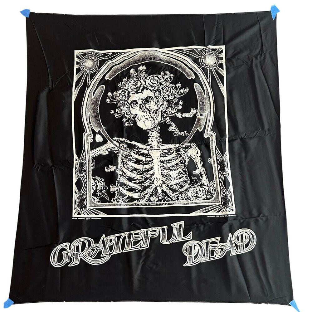 Vintage Grateful Dead Fabric Wall Hanging Banner Nikry Poster Tapestry 40x45 In